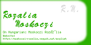 rozalia moskoczi business card